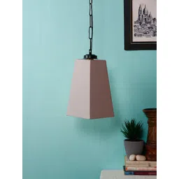 Devansh Grey & Black Solid Traditional Cotton Pyramid Hanging Light-picture-28
