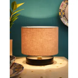 Devansh Grey & Black Table Lamp with Shade-picture-31