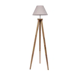 Devansh Grey & Brown Solid Conical Tripod Lamp image 5