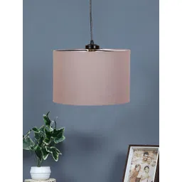 Devansh Grey Cotton Drum Hanging Lamp-picture-46