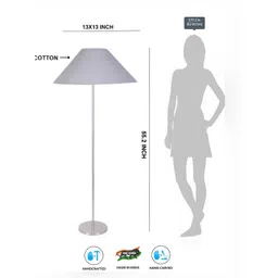 Devansh Grey Floor Lamp Steel Base image 4