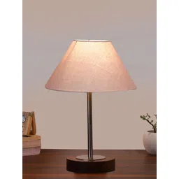 Devansh Grey Wood Abstract Shaped Table Lamp-picture-29