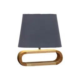 Devansh Grey Wood Traditional Frusturical Shaped Table Lamp-picture-13