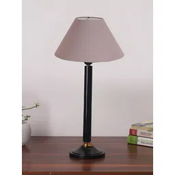 Devansh Grey Wooden Frustum Shaped Table Lamp-picture-21