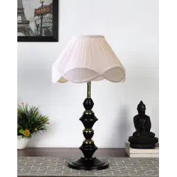 devansh Lace Cotton Table Lamp with Iron Stand-picture-48
