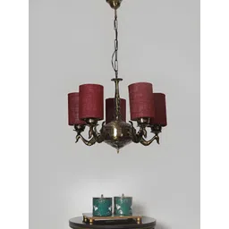 Devansh Maroon & Black Quirky Ceiling Lamp-picture-28