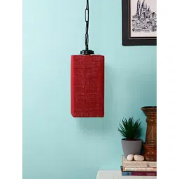 Devansh Maroon & Black Solid Contemporary Hanging Lamp-picture-33