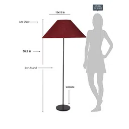 Devansh Maroon Frustum FloorLamps-picture-12