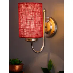 Devansh Maroon Jute wall mounted lamp-picture-26