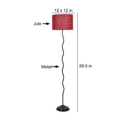 Devansh Maroon Solid Floor Lamps image 2