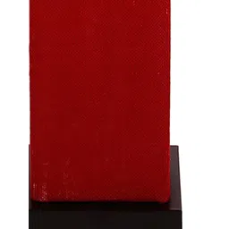 Devansh Maroon Solid Jute Square Shade Column Lamp image 3