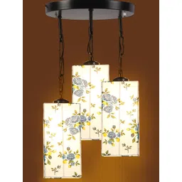 Devansh Multicolored Jute Cluster Ceiling Lamp-picture-31