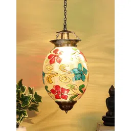 Devansh Multicolored Mosaic Glass Ceiling Lamp image 2