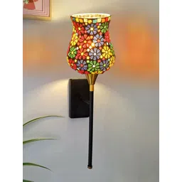 Devansh Multicoloured & Multicoloured Textured Glass Wall Lamp-picture-24