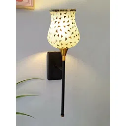 Devansh Multicoloured & White Textured Glass Contemporary Abstract Shaped Shaped Wall Lamp-picture-10