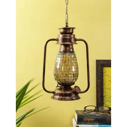 Devansh Multicoloured Mosaic Glass Lantern Ceiling Lamp-picture-12