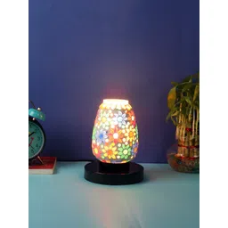Devansh Multicoloured Mosaic Glass Table Lamp With Iron Base-picture-39