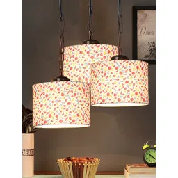 Devansh Multicoloured Printed Drum Cluster Hanging Lamp-picture-14