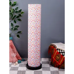 Devansh Multicoloured Printed Traditional Column Lamp with Shade-picture-43