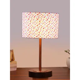 Devansh Multicoloured Printed Wood Cylindrical Shaped Table Lamp-picture-24