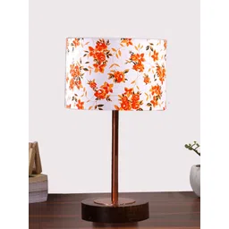 Devansh Multicoloured Printed Wood Cylindrical Shaped Table Lamp-picture-26