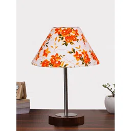 Devansh Multicoloured Printed Wood Frusturical Shaped Table Lamp-picture-28