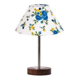 Devansh Multicoloured Printed Wood Frusturical Shaped Table Lamp-picture-29