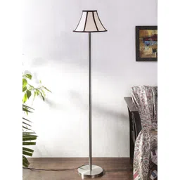 Devansh Off-White & Black Traditional Floor Lamp with Shade-picture-15