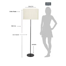 Devansh Off-White Cylindrical Floor Lamps-picture-20