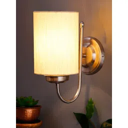 Devansh Off White Fabric Traditional Wall Lamp-picture-34