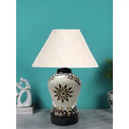 Devansh Off White Glass Traditional Frusturical Shaped Table Lamp-picture-17