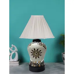 Devansh Off White Glass Traditional Frusturical Shaped Table Lamp-picture-21