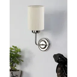 Devansh Off White Metal Cylinder Shaped Wall Lamp-picture-33