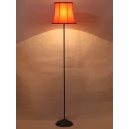 Devansh Orange & Black Solid Contemporary Floor Lamp with Shade-picture-42