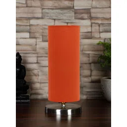Devansh Orange-Colored Steel Table Lamp With Cotton Shade-picture-18