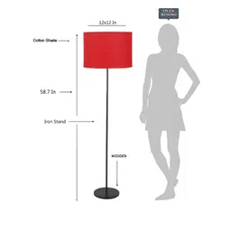 Devansh Orange-Coloured Cylindrical FloorLamps-picture-23