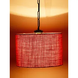 Devansh Pink & Black Solid Jute Hanging Light-picture-18