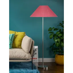 Devansh Pink Floor Lamp Steel Base image 1