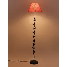 Devansh Pink Floor Lamp with Jute Shade-picture-46
