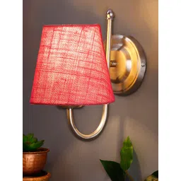 Devansh Pink Jute Conical Wall Lamps with Steel Base-picture-12