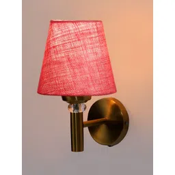 Devansh Pink Metal Frustum Shaped Wall Lamp-picture-31
