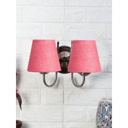 Devansh Pink Metal Traditional Frustum Shaped Wall Lamp-picture-39