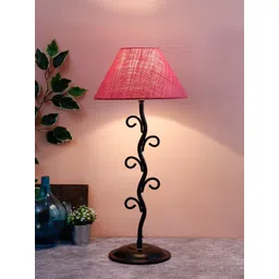 Devansh Pink Solid Traditional Frustum Table Lamp-picture-43