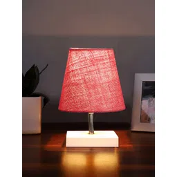 Devansh Pink Wooden Frustum Table Lamp-picture-37