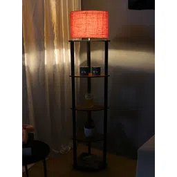 Devansh Pink Wooden Shelf Floor Lamp-picture-27