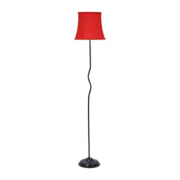 Devansh Red & Black Frustum FloorLamps WithShade-picture-23