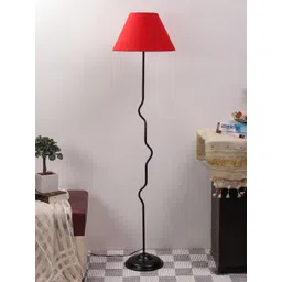 Devansh Red Solid Contemporary Club Lamp with Shade-picture-38