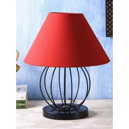 Devansh Red Solid Frustum Table Lamp-picture-29