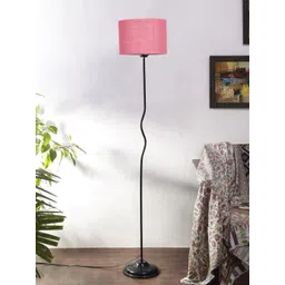 Devansh Solid Jute Shade With Iron Cylinder Floor Lamp-picture-26