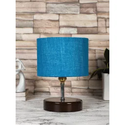 Devansh Turquoise Blue & Brown Solid Table Lamp-picture-22